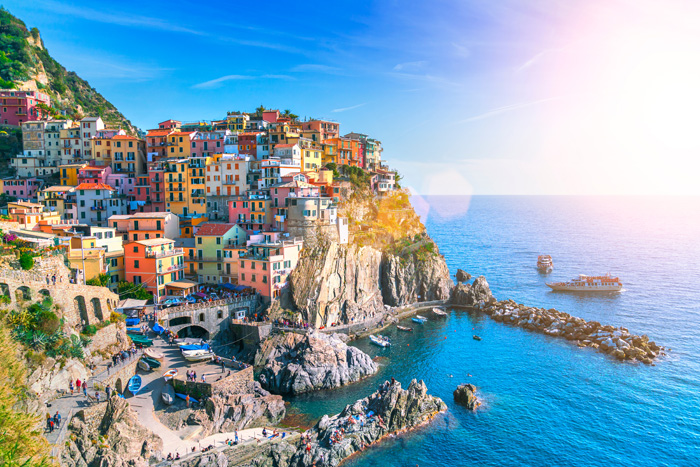 Vue de Manarola aux 5 terres en Italie