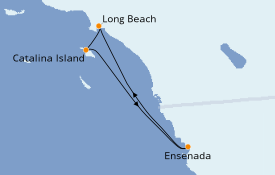Itinéraire de la croisière Californie 5 jours à bord du Carnival Imagination