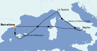 Itinéraire de la croisière Méditerranée 8 jours à bord du Harmony of the Seas